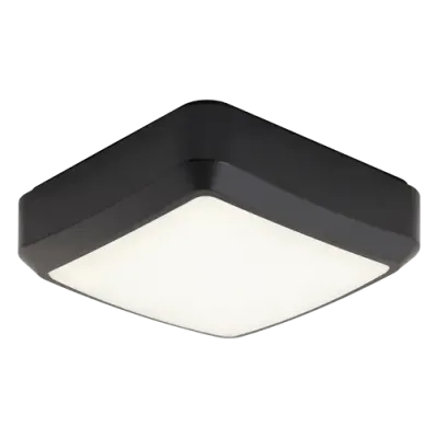 Ansell Astro CCT 1 LED Square Bulkhead 5-8W Black