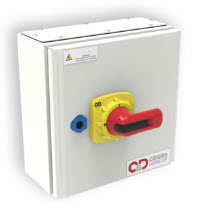 C&D Switch Fuse Combination 32a 3P+NL Sheet Steel Grey IP65