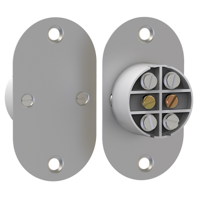 CQR FC509 Metal Plate | Flush Contact | Grade 1 | Steel / White | Non-resistored