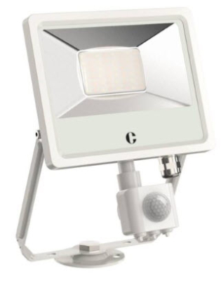 Collingwood 20W colour switchable PIR floodlight White