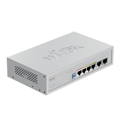 WITEK WI-PS206S 4 Port 10/100 PoE Switch 2 Uplink 60W