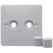 Hager Sollysta 2 Gang Rotary Dimmer Switch Plate Kit